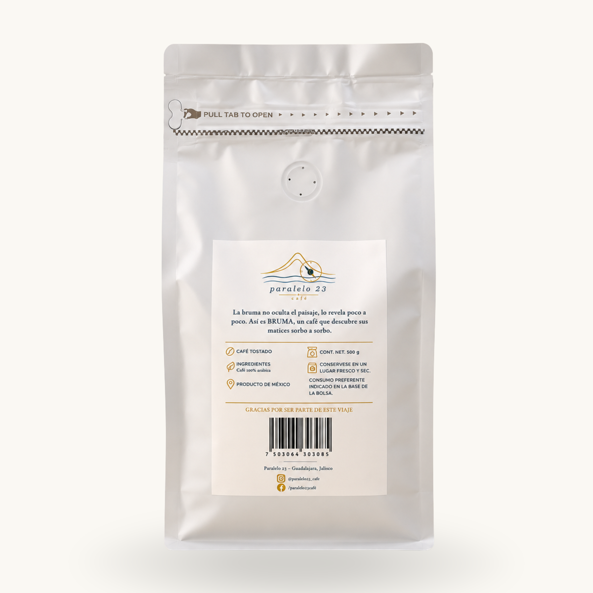 Bruma en grano 500 g, vista trasera | p23:500g