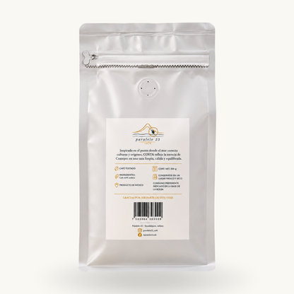 Costa en grano 500 g, vista trasera