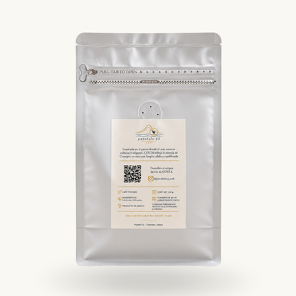 Costa filtrado 250 g, vista trasera